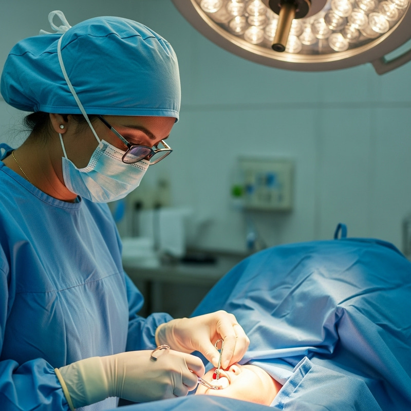 Hyperrealistic South Asian Female Gynecologist Performing Cesarean Section Hyperrealistic South Asian Female Gynecologist Performing Cesarean Section