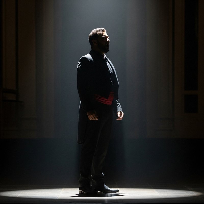 Passionate Male Opera Singer Silhouette | South Asian Descent Passionate Male Opera Singer Silhouette | South Asian Descent