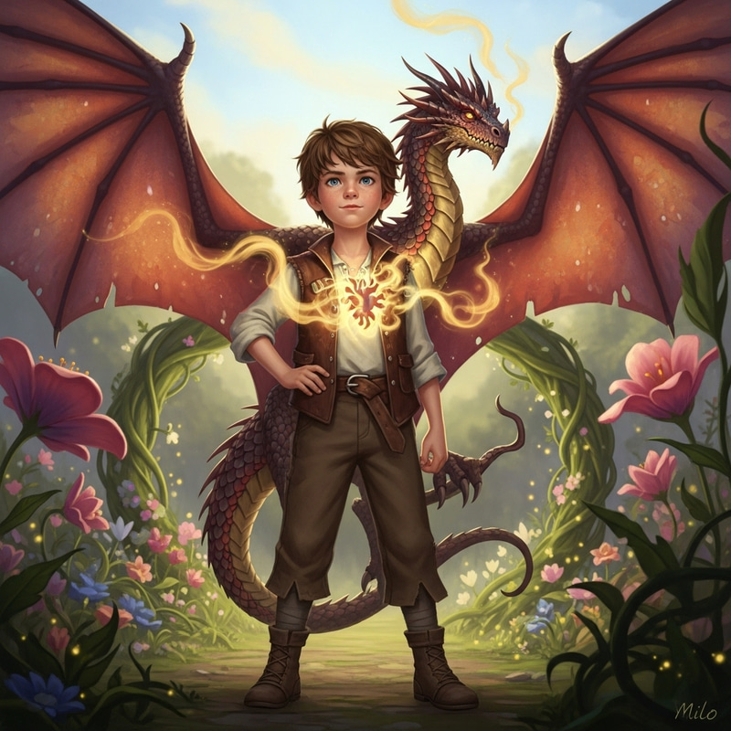 Milo: Heart as Bold as a Dragon - Courageous Young Boy Milo: Heart as Bold as a Dragon - Courageous Young Boy