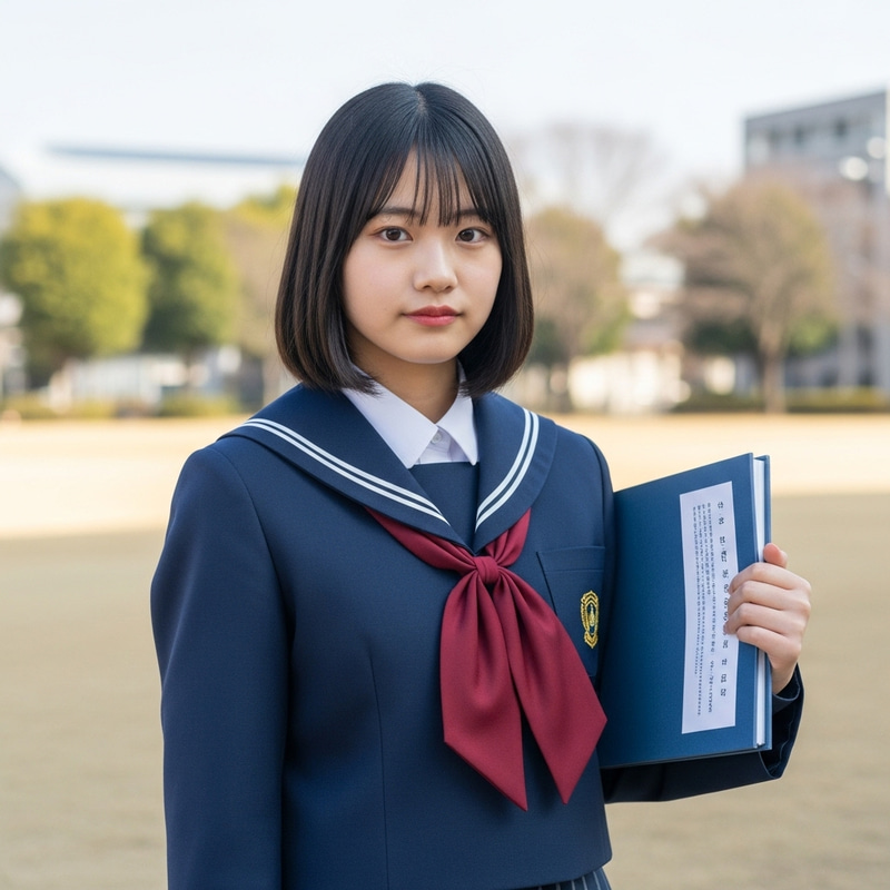 School Girl in Traditional Uniform School Girl in Traditional Uniform