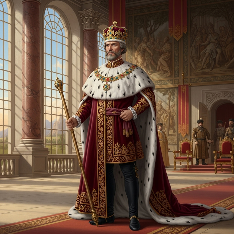 Al Sidi Ali Bin Sameh Kingdom's Monarch in Regal Attire Al Sidi Ali Bin Sameh Kingdom's Monarch in Regal Attire