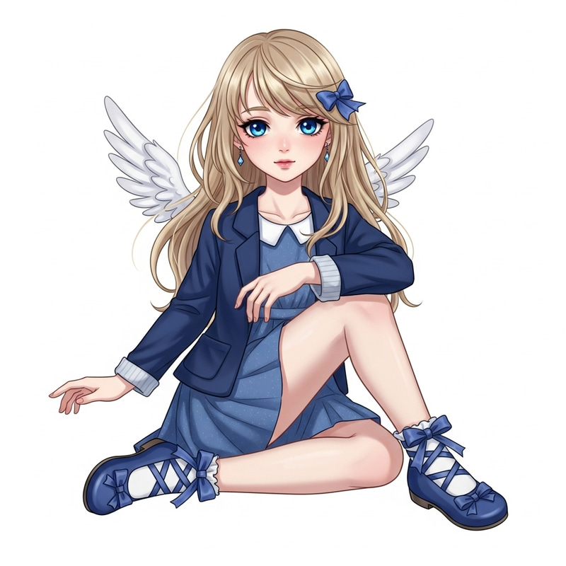 Ethereal 18-Year-Old Blonde Goddess with Blue Eyes