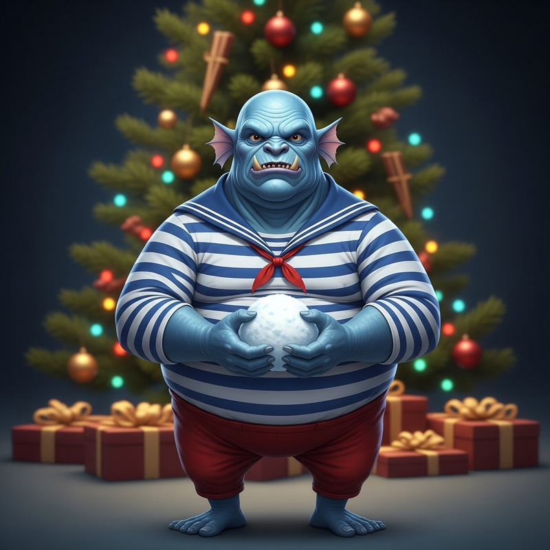 Fantasy Snow Sprite with Red Pants - Christmas Theme