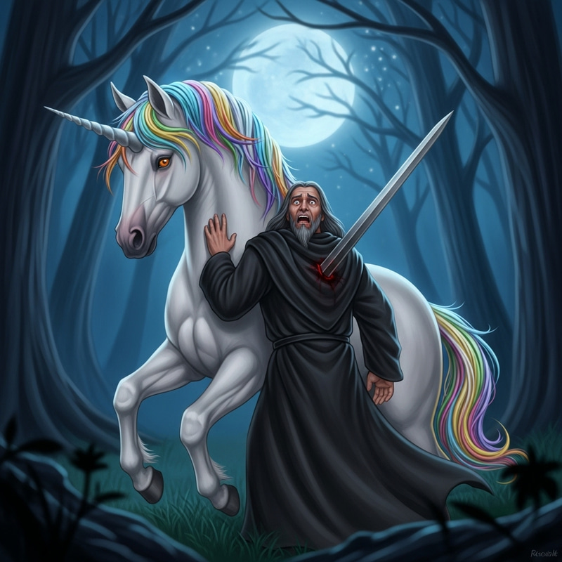 Unicorn Vs Voldemort: Magical Showdown Under Moonlight Unicorn Vs Voldemort: Magical Showdown Under Moonlight