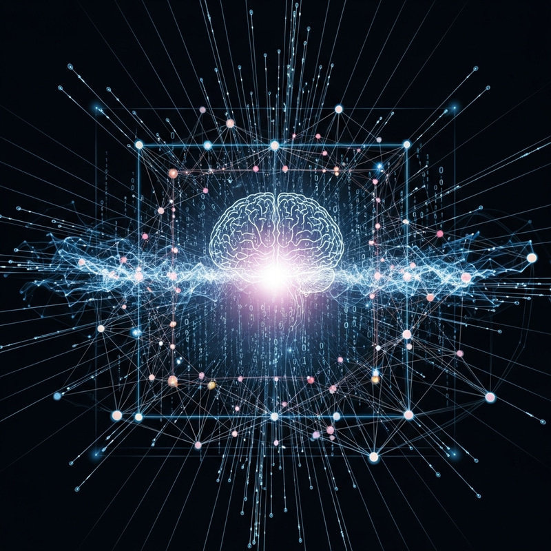 Neon Circuits: Abstract Representation of AI