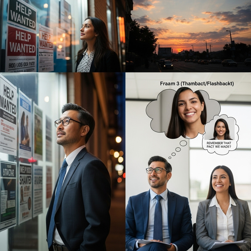 Hopeful Job Seeker's Journey | Comic Series of Hope, Friendship, and Success Hopeful Job Seeker's Journey | Comic Series of Hope, Friendship, and Success