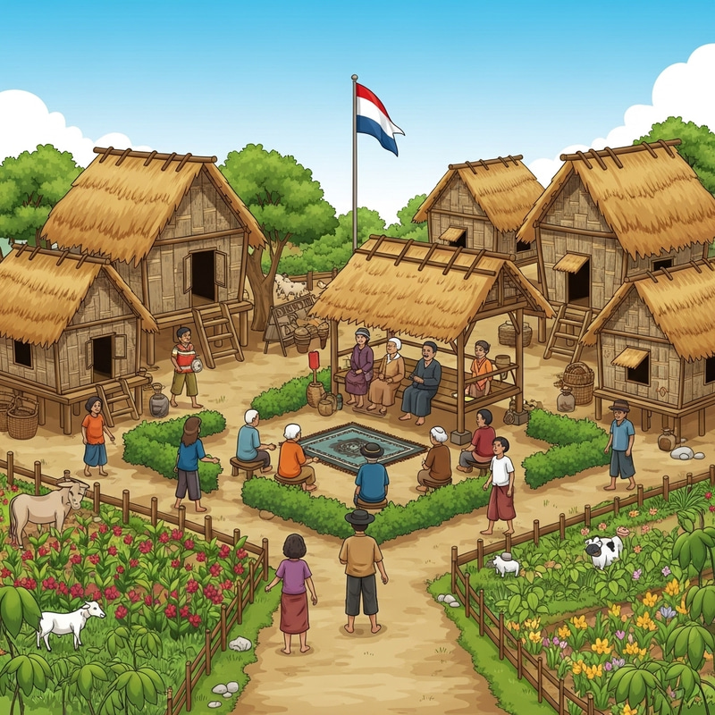 Traditional Indonesian Village Governance: Bamboo Houses & Local Customs