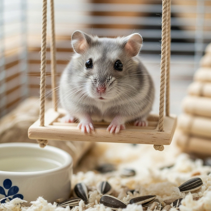 Cute Gray Hamster: Adorable Pet Images