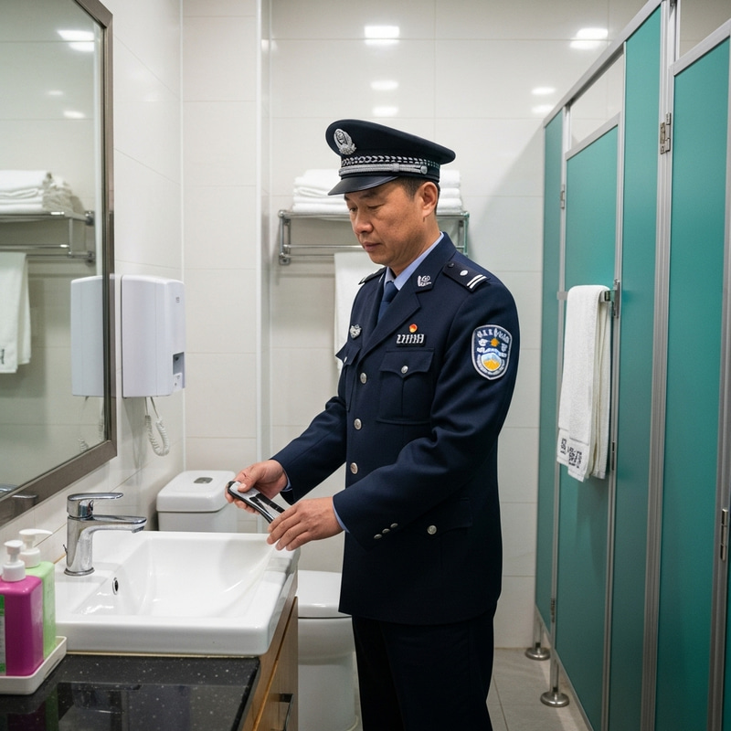 Chinese Traffic Police Officer Restroom Privacy - Professionalism Captured Chinese Traffic Police Officer Restroom Privacy - Professionalism Captured
