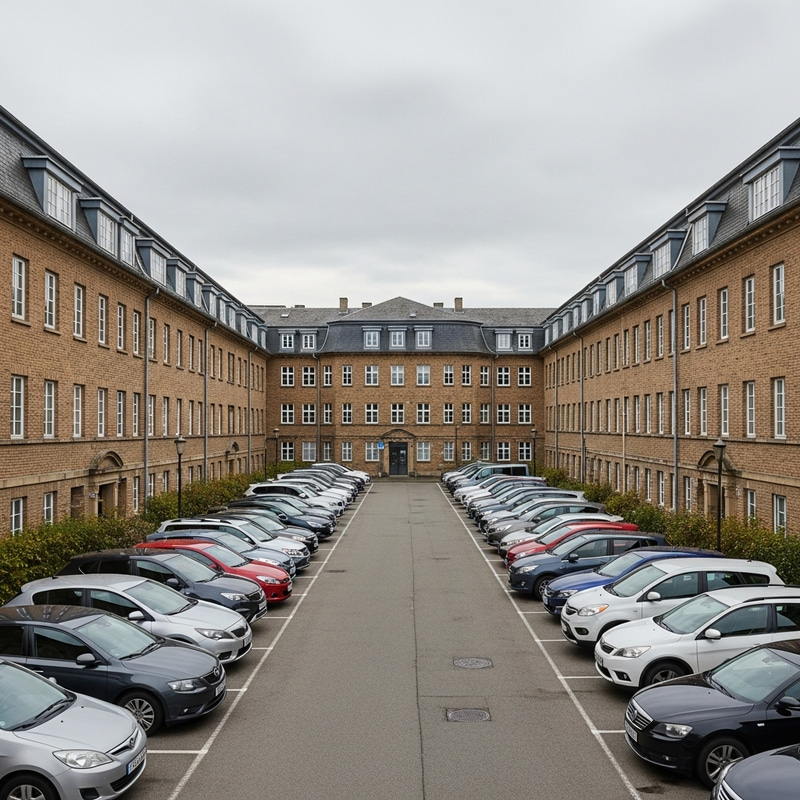 Two-Story Building with Extensive Parking Area