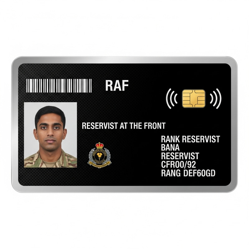 RAF Reservist RFID ID Card - South Asian Male