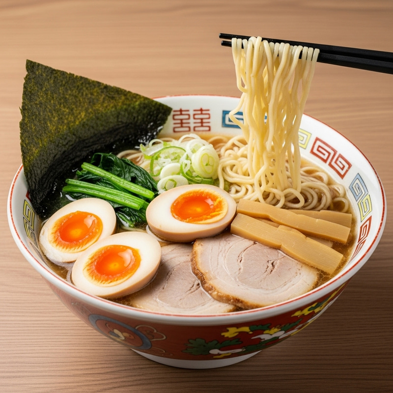Tasty Ramen Bowl with Pork and Egg Tasty Ramen Bowl with Pork and Egg