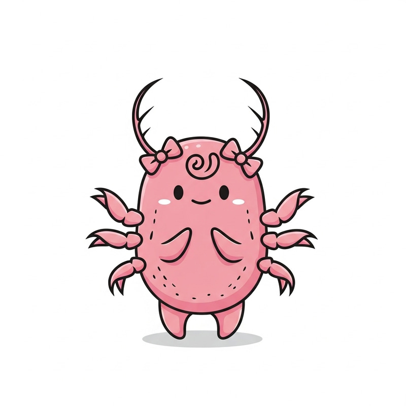 Cute Pink Louse Mascot for Teen Hair Care Cute Pink Louse Mascot for Teen Hair Care