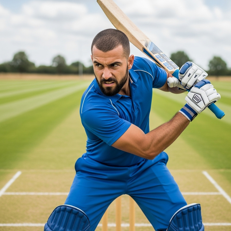 Virat Kohli | Muscular Cricket Action in Blue Uniform