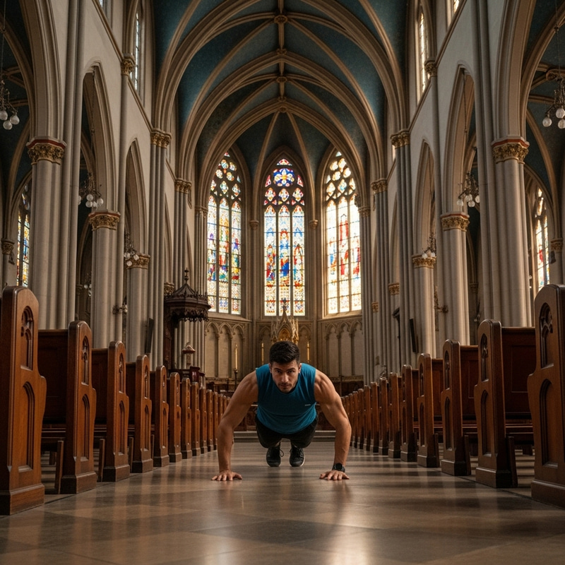 Push-Ups in an Ornate Church: A Unique Workout Push-Ups in an Ornate Church: A Unique Workout