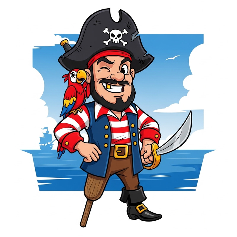 Cartoon Pirate Mascot: Fun and Adventurous Designs Cartoon Pirate Mascot: Fun and Adventurous Designs