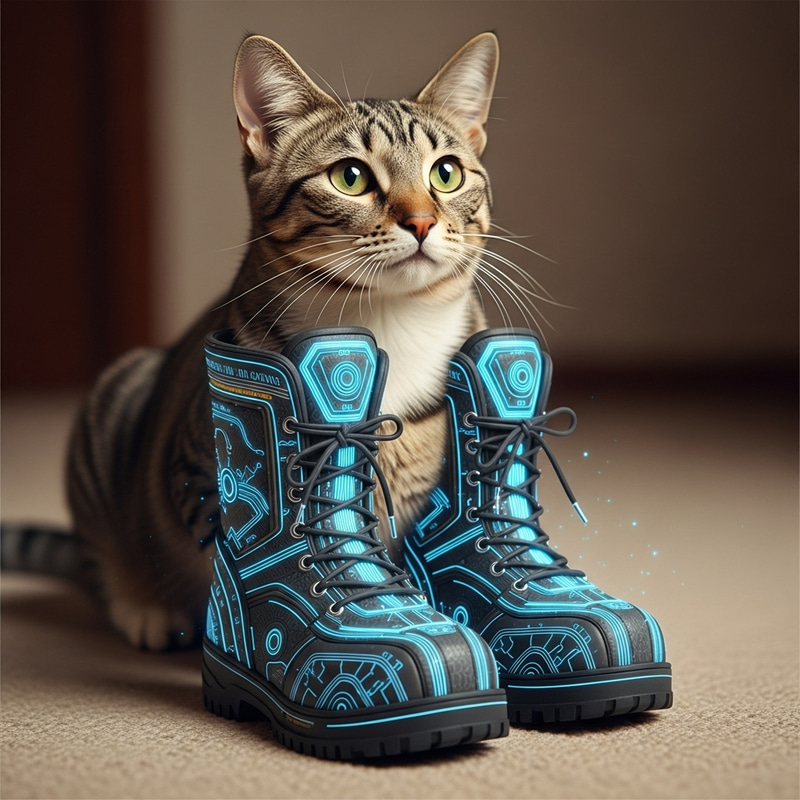 Extraterrestrial Cat Boots: A Cosmic Style