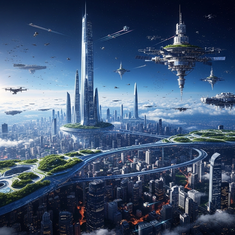 Futuristic Earthscape | Sci-Fi Megacity Marvels