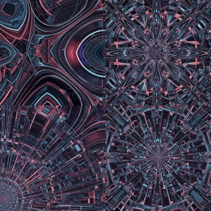 Futuristic Abstract Patterns: Digital Art Designs