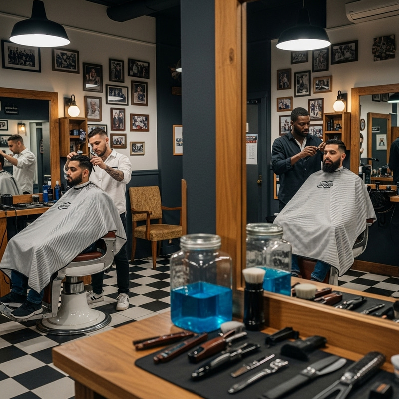 Men's Barbershop with Retro-Themed Interior | Diverse Hair Care at Classic Salon Men's Barbershop with Retro-Themed Interior | Diverse Hair Care at Classic Salon