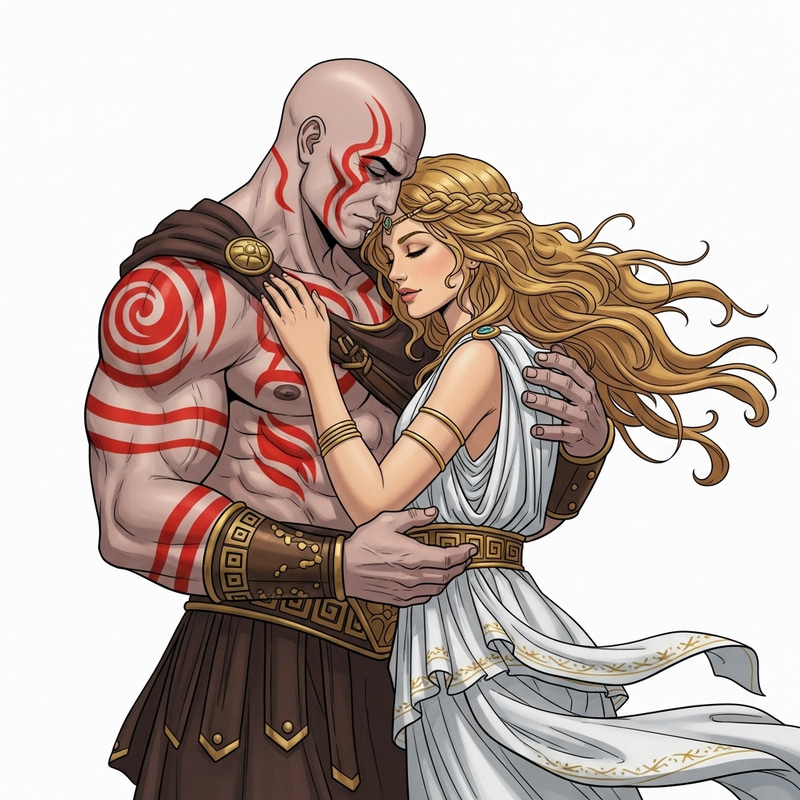 Kratos and Aphrodite: Divine Embrace Kratos and Aphrodite: Divine Embrace