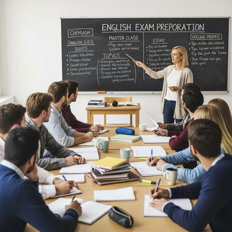 English Exam Preparation Master Class with Diverse Students - Study Groups & Grammar Tips