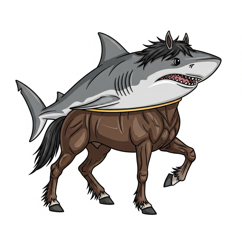 Shark with Horse Legs - Mythical Creature Shark with Horse Legs - Mythical Creature