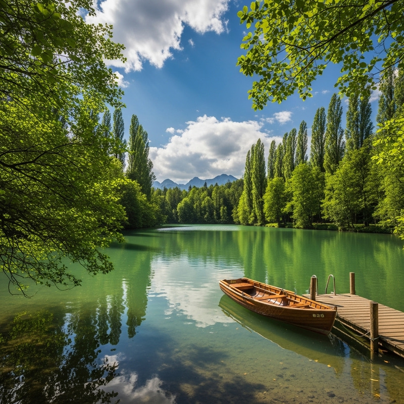 Serene Lake View - Nature's Tranquility Serene Lake View - Nature's Tranquility