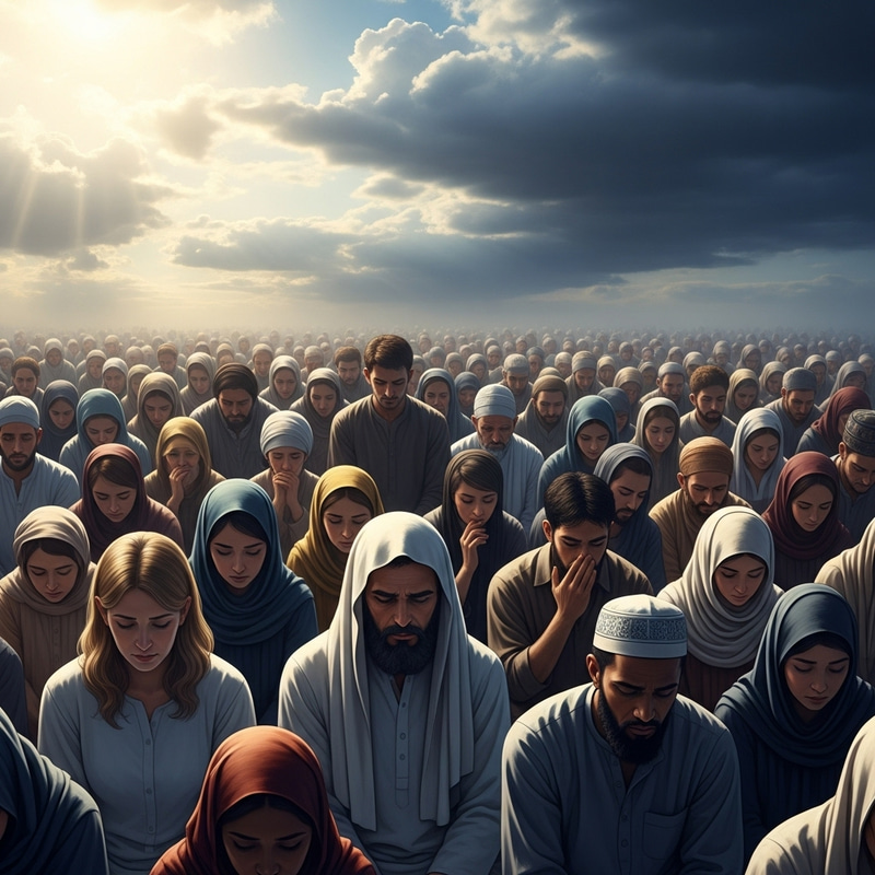 Islamic Day of Judgment Representation with Diverse Faces Islamic Day of Judgment Representation with Diverse Faces