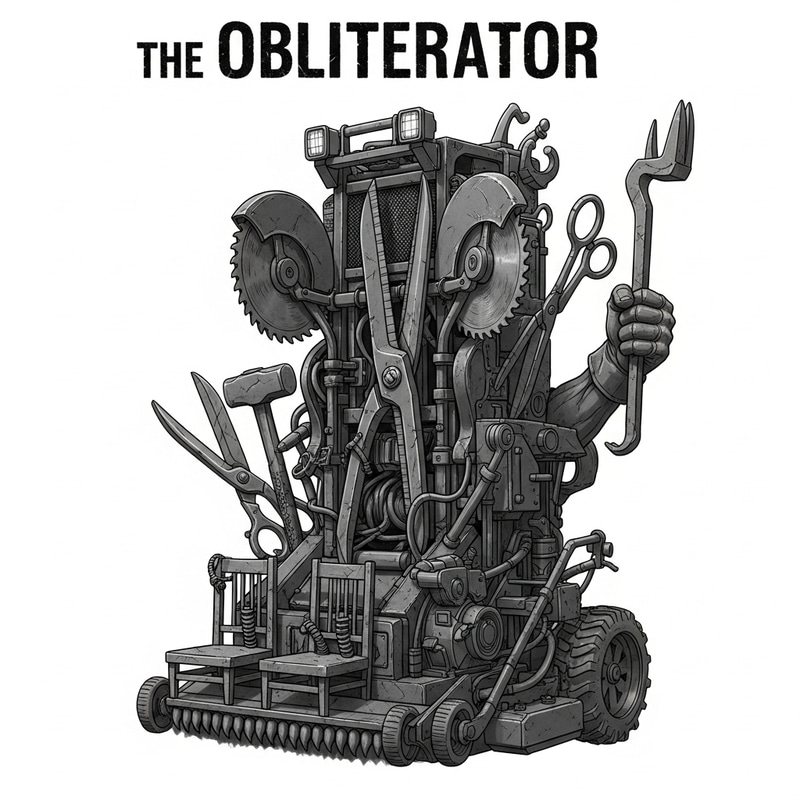 The Menacing Obliterator Machine - Grim Collection of Tools The Menacing Obliterator Machine - Grim Collection of Tools