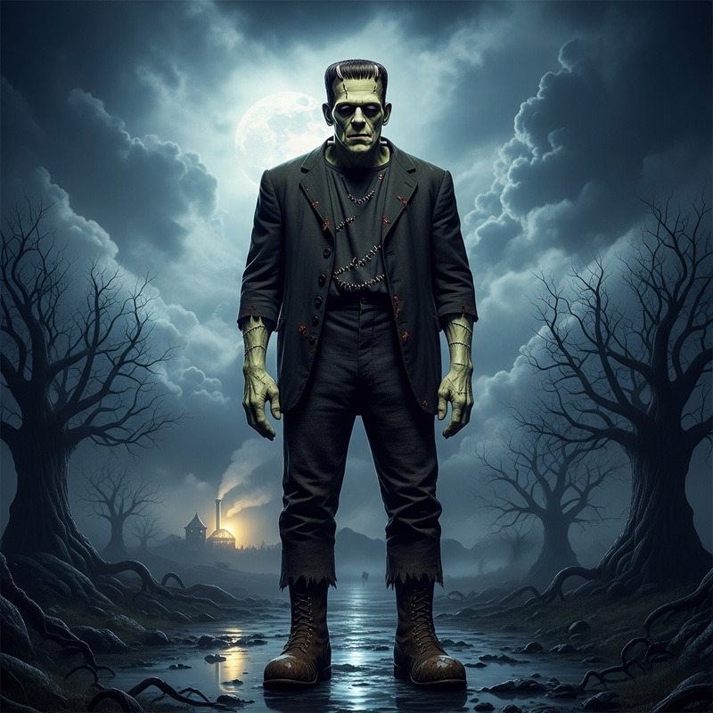 Classic Frankenstein Character Art | Horror Imagery