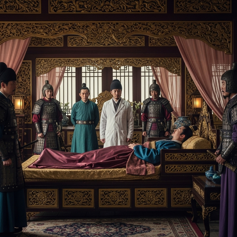 Royal Scene in Chinese Palace: King's Severe Illness Drama Royal Scene in Chinese Palace: King's Severe Illness Drama