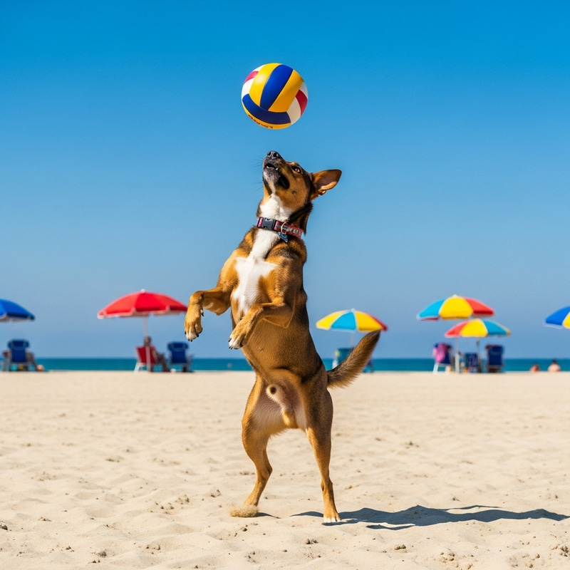 Friendly Dog Playing Beach Volleyball | Fun Pet Activity - Perro Jugando Voleibol Friendly Dog Playing Beach Volleyball | Fun Pet Activity - Perro Jugando Voleibol