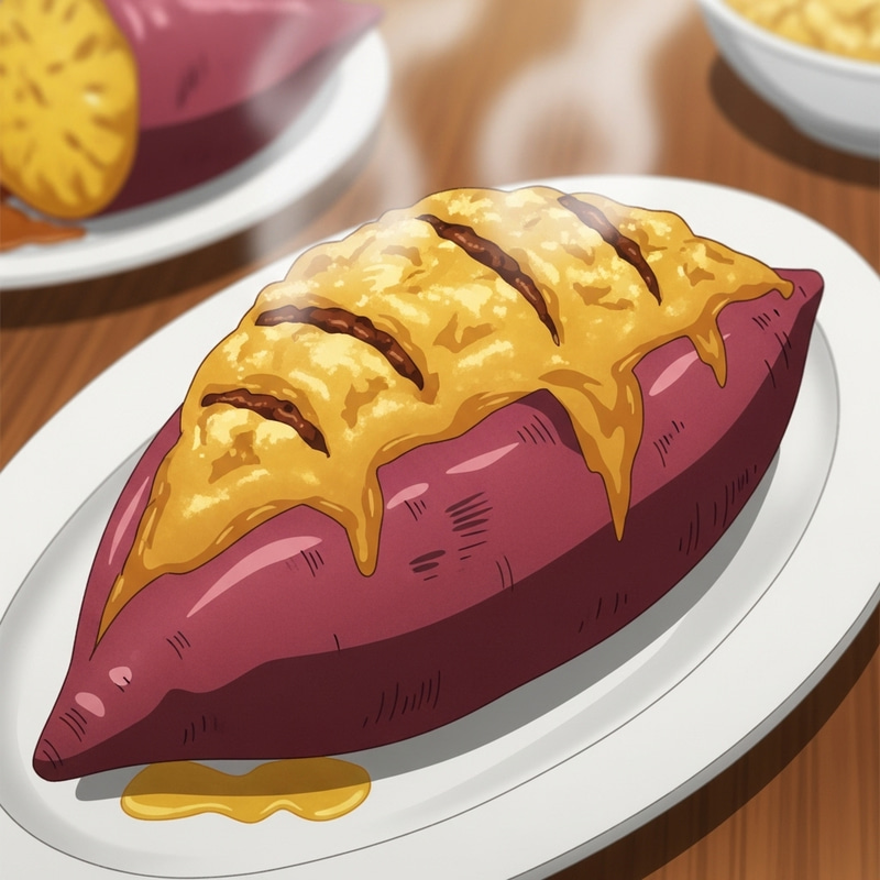 Anime-Style Roasted Sweet Potato Delight Anime-Style Roasted Sweet Potato Delight
