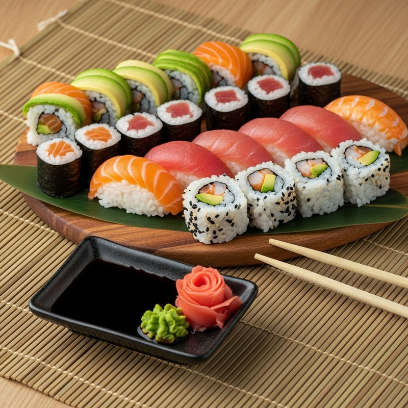 Sushi Aesthetic: Artful Sushi Platter Display Sushi Aesthetic: Artful Sushi Platter Display