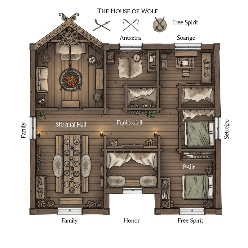 Viking Era House of Wolf: Family, Honor, Free Spirit Design Viking Era House of Wolf: Family, Honor, Free Spirit Design