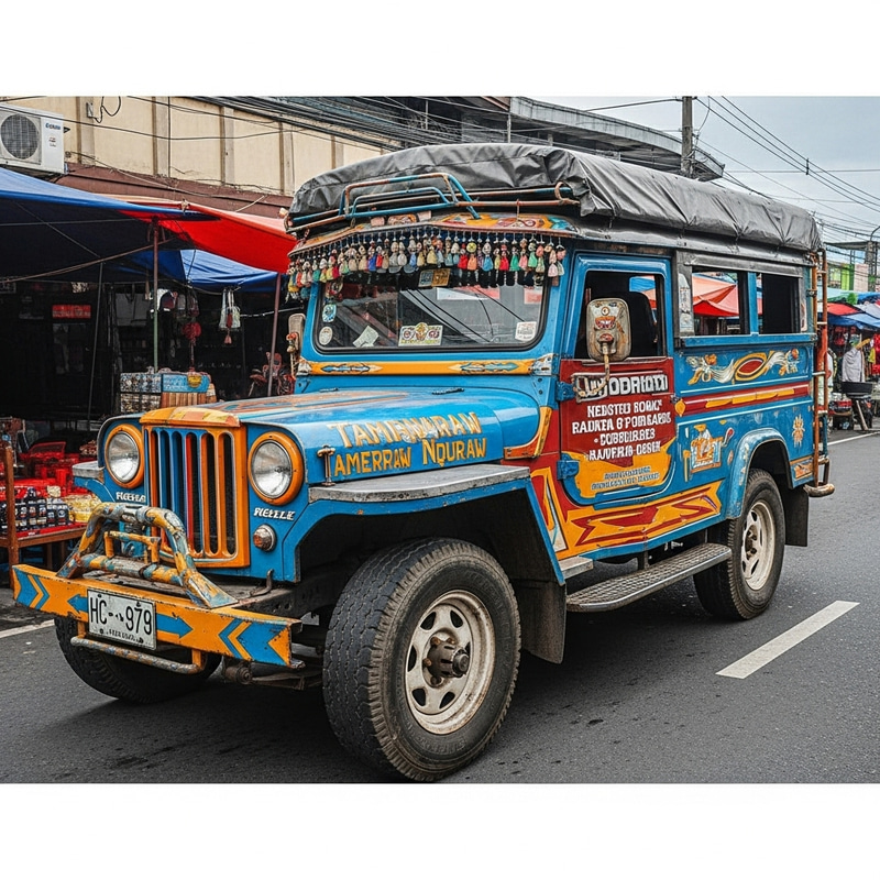 Colorful Tamaraw Jeep in the Philippines | Vibrant Local Culture Reflection