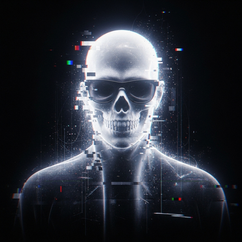 Ghost Skull Glitching Hacker - A Digital Apparition Ghost Skull Glitching Hacker - A Digital Apparition
