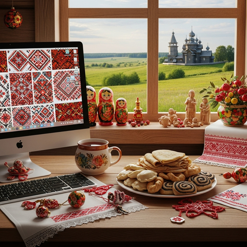 Slavic Desktop - Warm & Cozy Home Ambiance Slavic Desktop - Warm & Cozy Home Ambiance