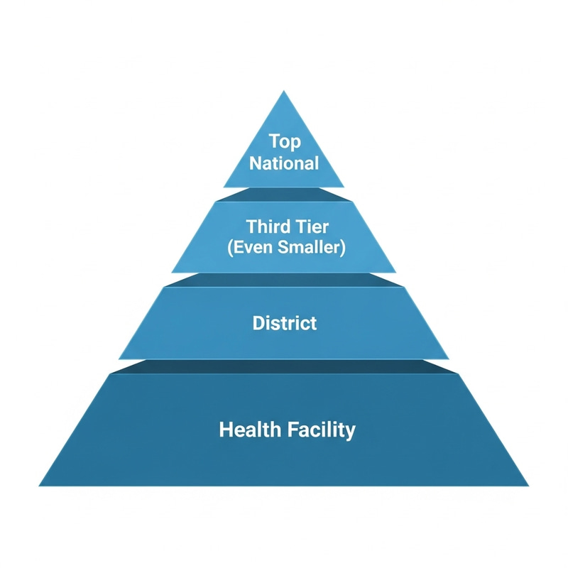 Medical Training Pyramid: Health Facility to National Level