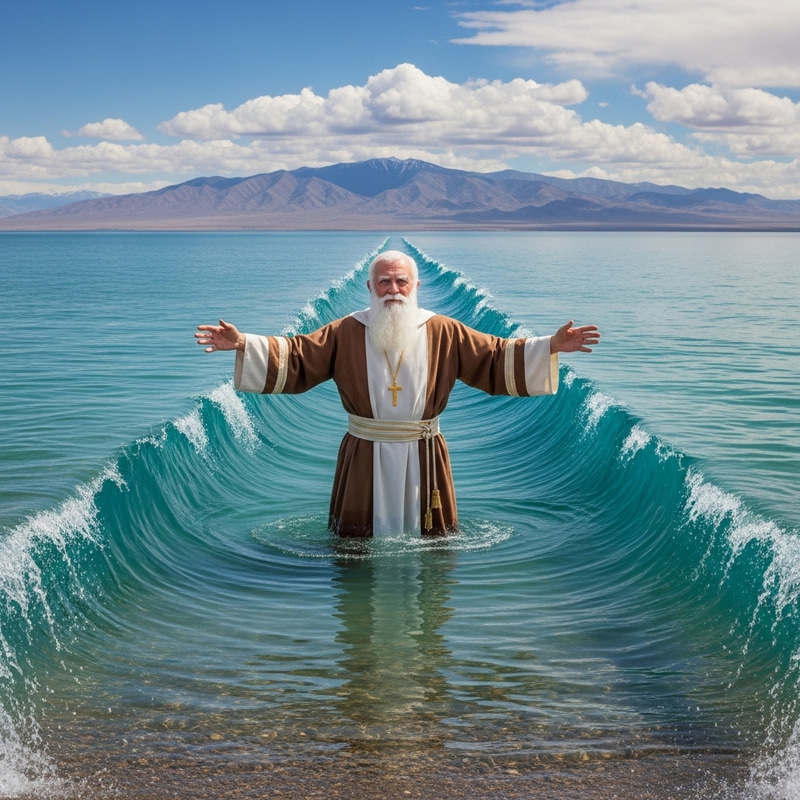 President Russell M Nelson Mirroring Moses at Great Salt Lake
