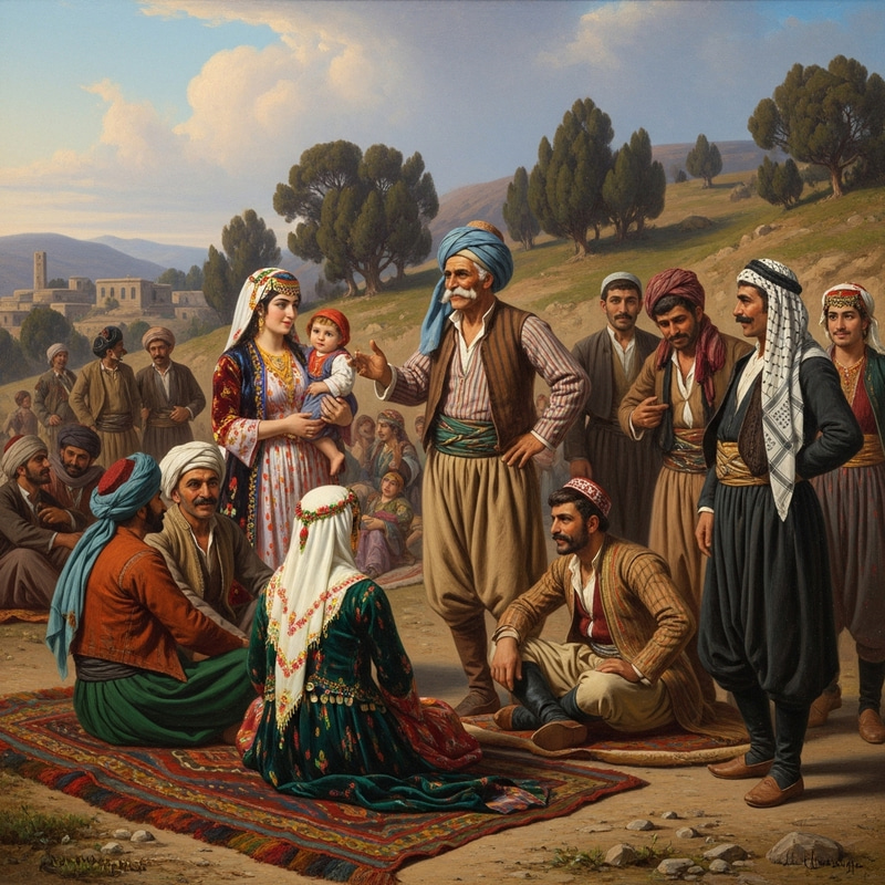 Traditional Kurdish Attire - Captivating Cultural Depiction Traditional Kurdish Attire - Captivating Cultural Depiction