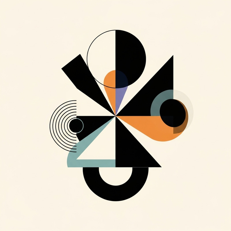 Abstract Geometric Shapes - Minimalist Composition Abstract Geometric Shapes - Minimalist Composition