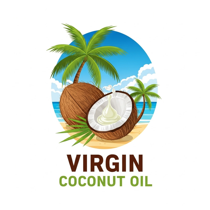 Virgin Coconut Oil Logo Design | Vibrant & Healthy Coconut Virgin Coconut Oil Logo Design | Vibrant & Healthy Coconut