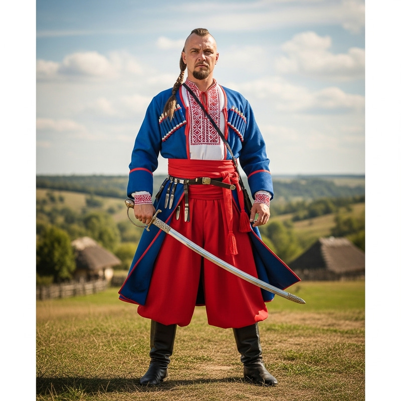 Ukrainian Cossack 'Oseledets' Hairstyle: Tradition & Attire