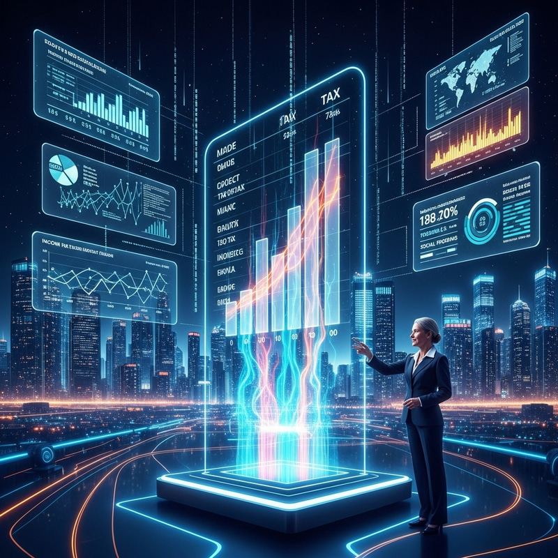 Biden's Tax Plans: Digital Art Depiction