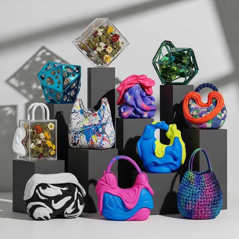 Taschen Kollektion | Abstrakte Formen & Leuchtende Farben Taschen Kollektion | Abstrakte Formen & Leuchtende Farben