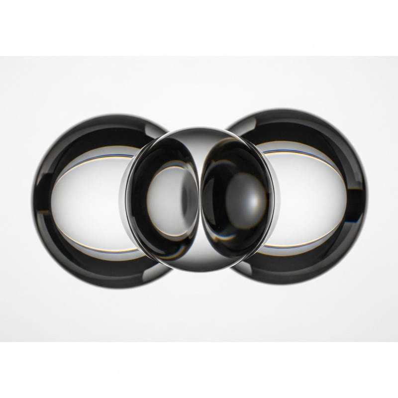 Clear Glass Orbs Merging in Ethereal Beauty Clear Glass Orbs Merging in Ethereal Beauty