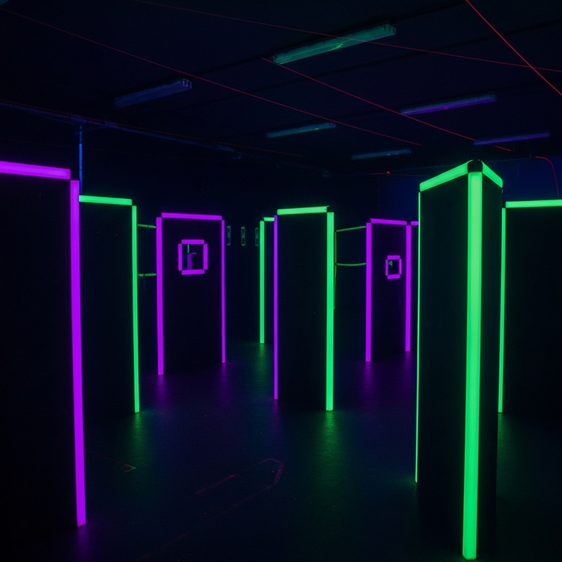Glowing Laser Tag Arena: Step into the Neon Adventure Glowing Laser Tag Arena: Step into the Neon Adventure
