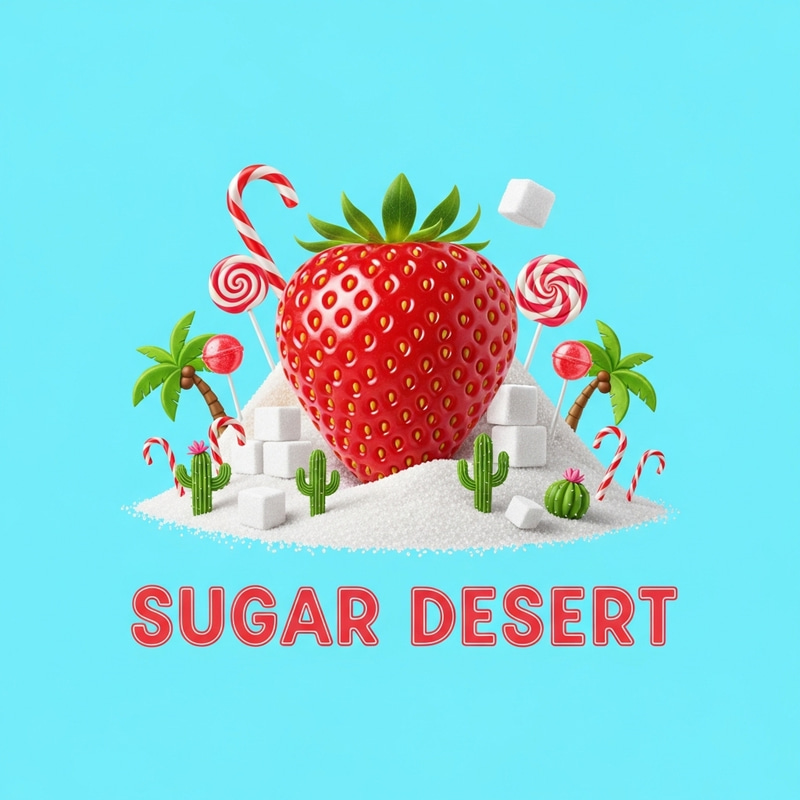 Creative Strawberry Logo Design for Sugar Desert